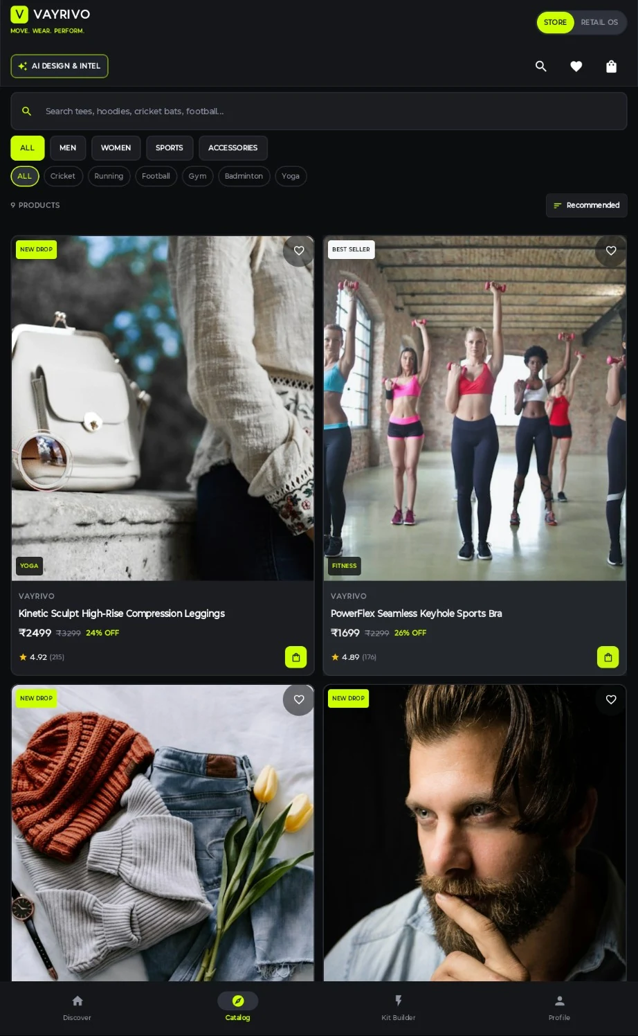 Vayrivo product catalog