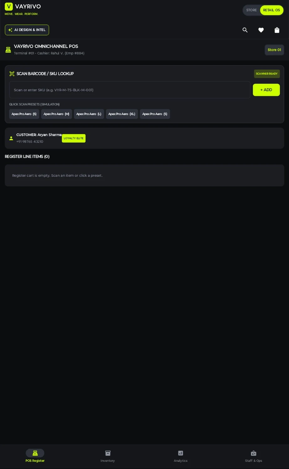 Vayrivo omnichannel point of sale