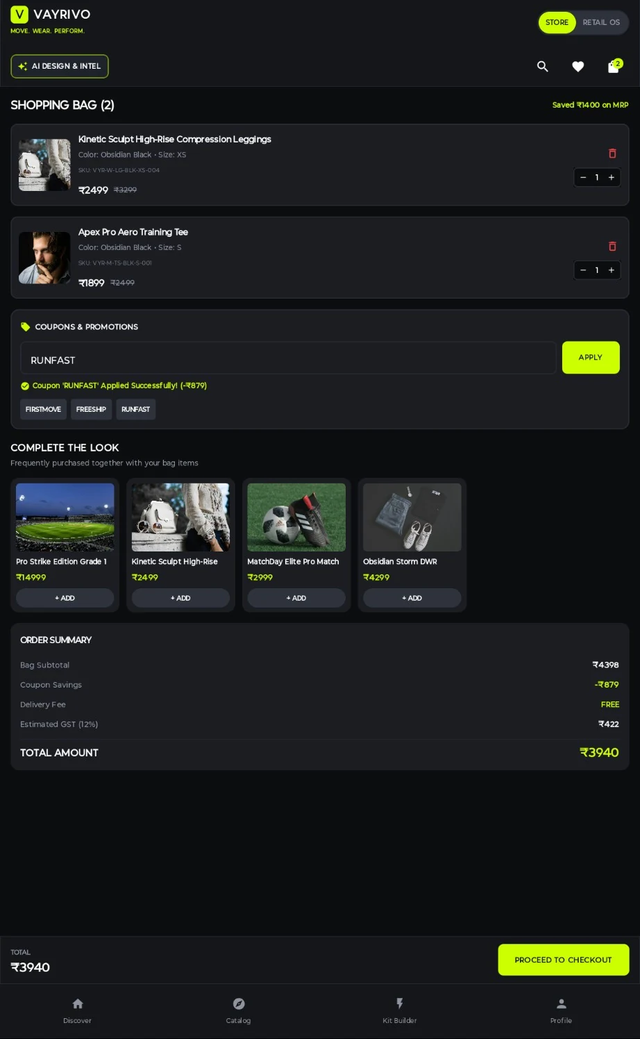 Vayrivo coupon applied state